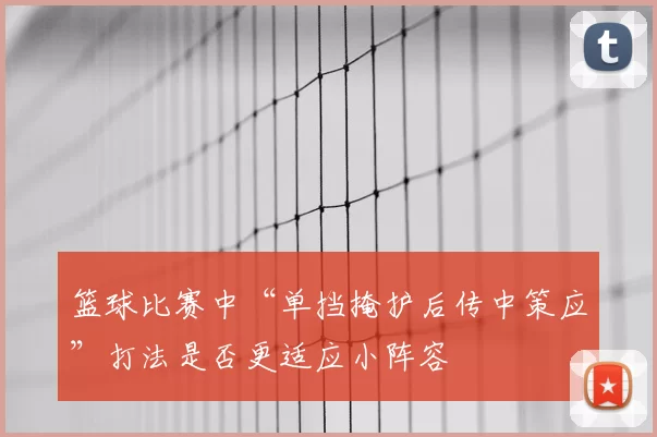 篮球比赛中“单挡掩护后传中策应”打法是否更适应小阵容